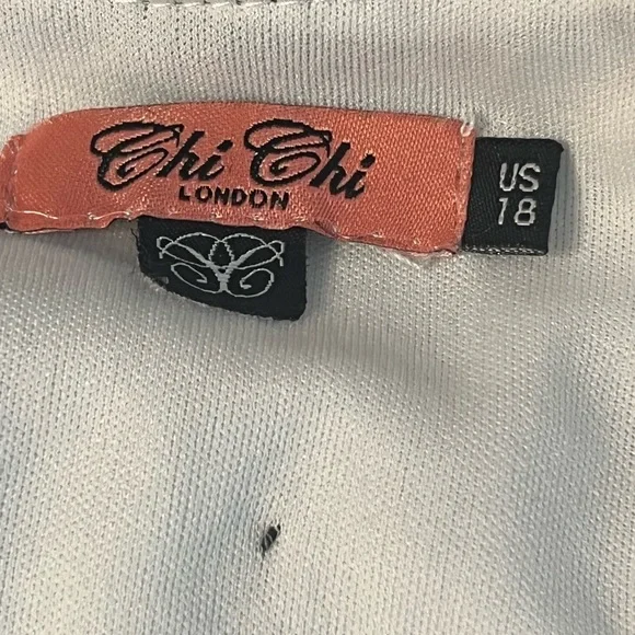 Women's Chi Chi London Black & White Lace Mini Dress Plus Size 18 - Picture 7 of 13